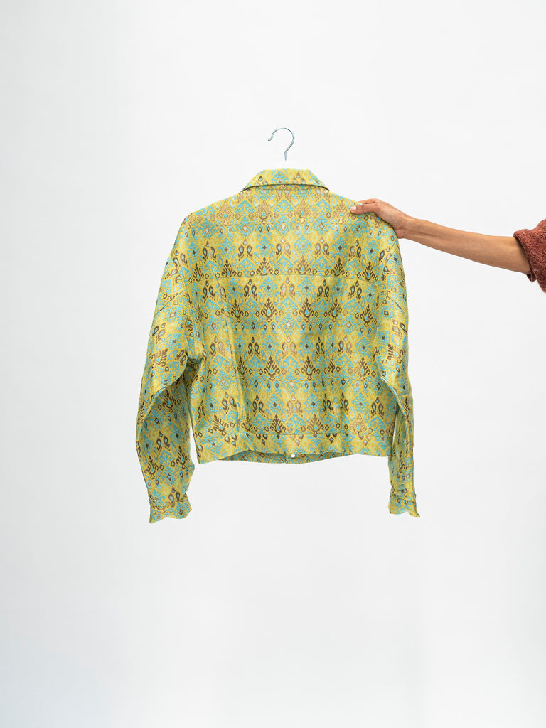 LIME BROCADE JACKET