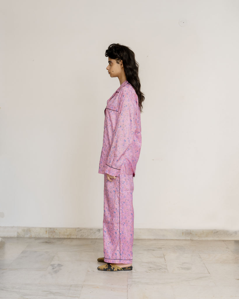 PLUME SILK PYJAMA ROSE