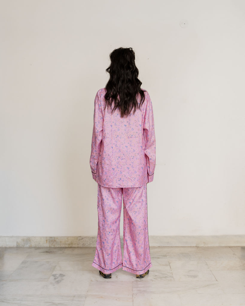 PLUME SILK PYJAMA ROSE