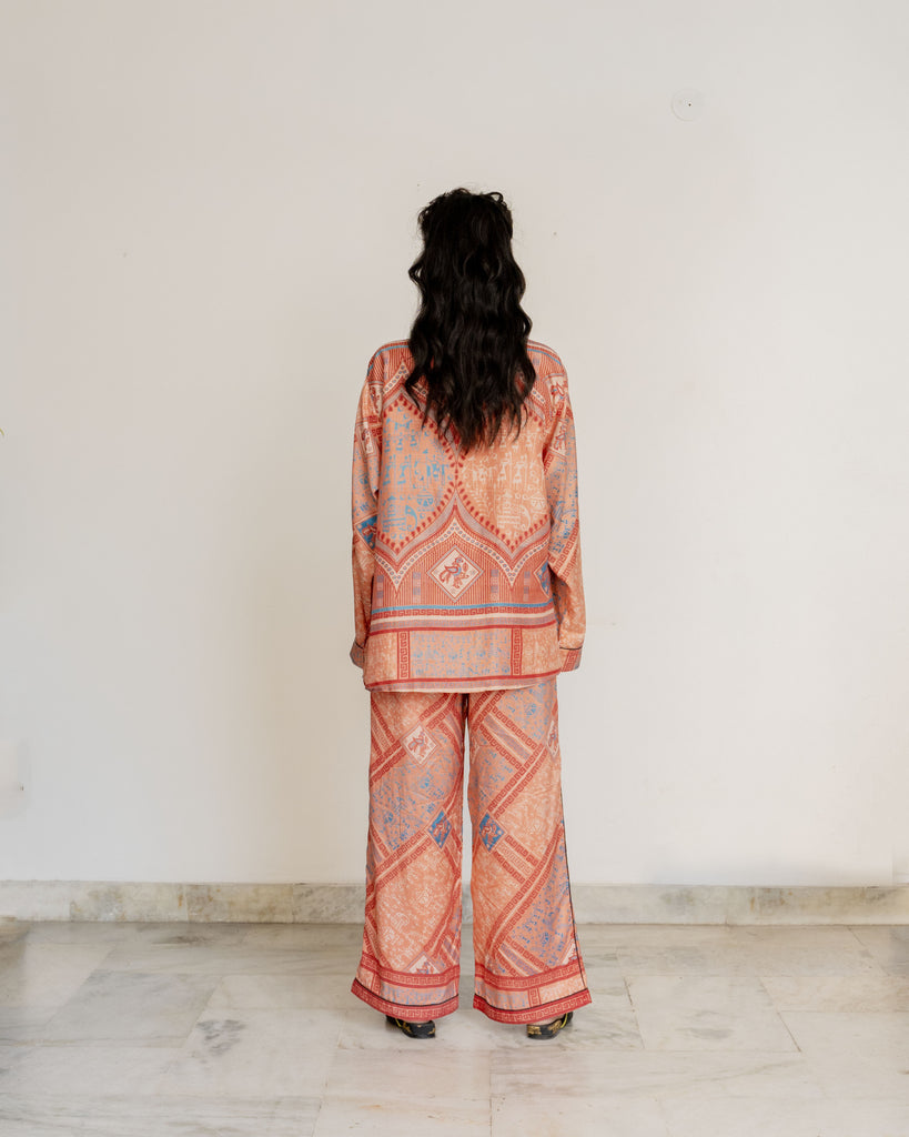 PLUME SILK PYJAMA PEACH