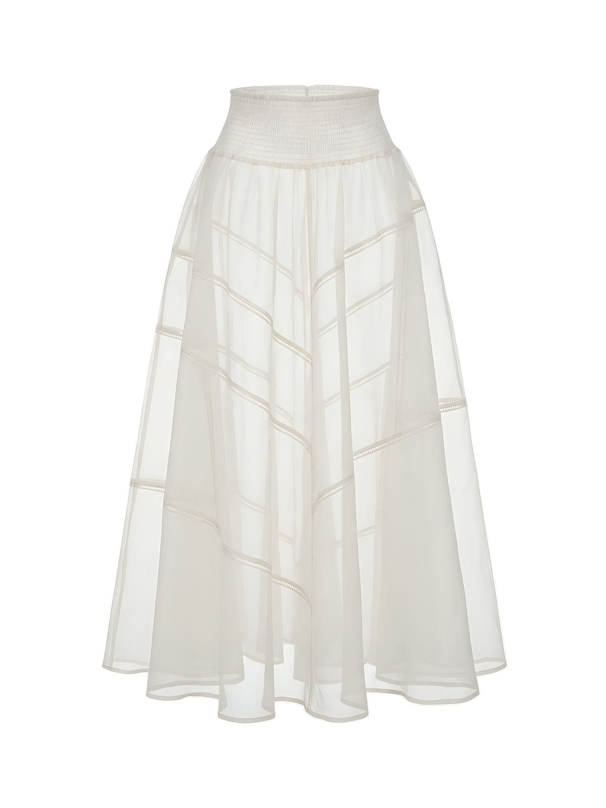 2605091 SOFIA ORGANZA LAYERED SKIRT ホワイト PREORDER JENNA WHITE ORGANZA SILK SKIRT | Permanentvacationclothing